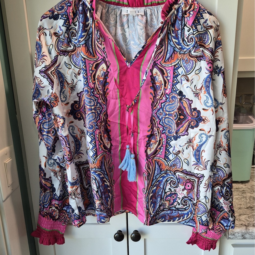 THML Boho Style Blouse Sz M